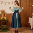 thumbnail image 4 of Renaissance Costume Women, Renaissance Costume Women Plus Size, Renaissance Dress Womens Medieval Ren Faire Costume Corset Victorian Ball Gowns Elegant Vintage Irish Dresses Halloween, Green L, 4 of 6