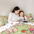 thumbnail image 5 of Homewish Chic Pet Dog 7-Piece Twin Bedding,Heart Floral Leopard Print Bedding Comforter Set,Green,Polkadot Reversible, 5 of 8