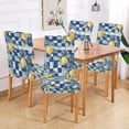 thumbnail image 2 of Yayeee 2 Pack Dining Chair Covers Stretch Parson Chairs Slipcovers Seat Protector, Retro Plaid Lemon, 2 of 6