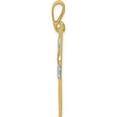 thumbnail image 2 of 14K Yellow & Rhodium With Solid Polished Hockey Stick Pendant (42 X 21) Made In Peru k1126, 2 of 5
