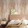 thumbnail image 5 of VEELIKE Grunge Wood Peel and Stick Wallpaper 15.7''x354'' Wood Peel and Stick Countertop Vinyl Wall Paper Removable Self Adhesive Brown Wood Grain Contact Paper for Countertops Desk Table Shelf Walls, 5 of 8