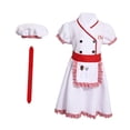 thumbnail image 3 of Disfraz de chef para niños Yuyangstore Con gorro vestido delantal y bufanda roja, 3 of 8