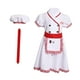 thumbnail image 3 of Disfraz de chef para niños Yuyangstore Con gorro vestido delantal y bufanda roja, 3 of 8