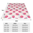 thumbnail image 3 of Rateoe Floral Strawberr Print Fuzzy Fleece Throw Blanket Extra Large,Super Soft,Fluffy and Warm Blankets for Couch,Bed,All Season Use (50"x40"), 3 of 8