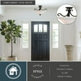 thumbnail image 3 of Monrovia 17-in W Bronze Bowl Semi Flush Mount Ceiling Light White Glass, 3 of 13