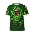 thumbnail image 5 of Ghostbusters Green T-Shirt for Men Novelty 3D Pritneted Casual Short Sleeve Tees Shirt Summer Street T Shirt Top, 5 of 7