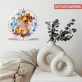 thumbnail image 4 of Round Glass Wall Clock, Floral Dachshund with Pink Glass Wall Clock for Homes, Bars, Offices, Man Caves, Garages, And Living Rooms. Also Makes A Great Gift., 4 of 8