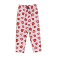 thumbnail image 4 of Naloa Hand Drawn Strawberry Print Women’s Ultra-Soft Comfy Pajama Lounge Pants with Pockets & Drawstring, 4 of 8