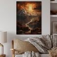 thumbnail image 2 of Designart "Hebrew Mount Sinai horizon I" Religion & Spirituality Print on Natural Pine Wood, 2 of 5