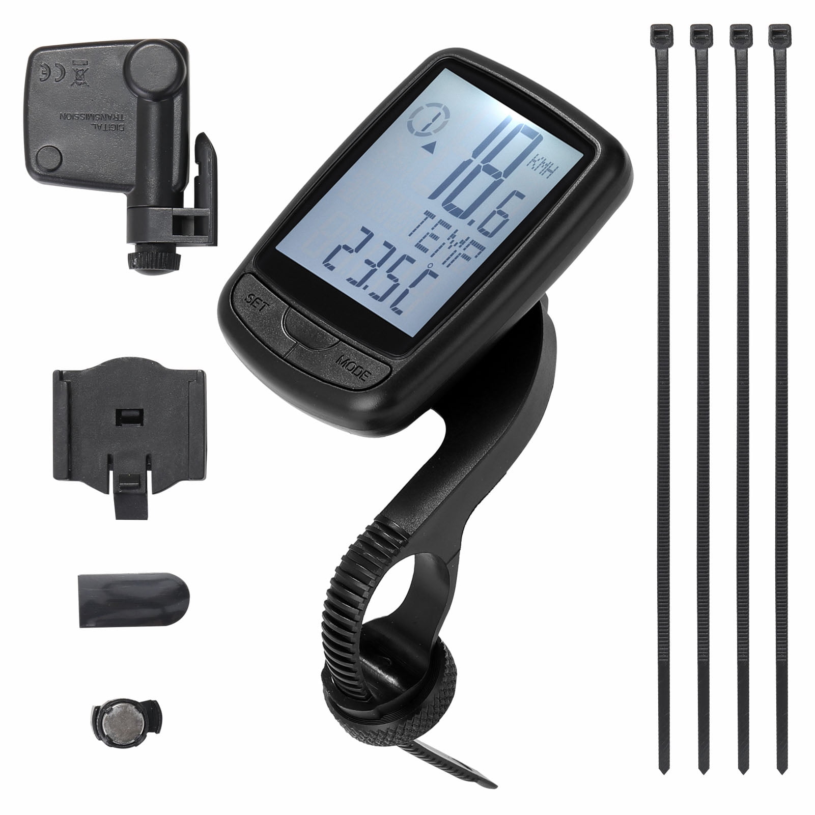 Waterproof Digital Bicycle Bike Cycling Odometer Speedometer Velometer Backlight 