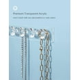 thumbnail image 4 of 3 Pack Necklace Hangers Acrylic Necklaces Holder Wall Mounted Jewelry Organizer Hanging with 12 Diamond Shape Hooks, Gift for Girls Women, 4 of 6