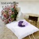 thumbnail image 2 of 20 * 20cm Cojín de almohada con anillo de bodas adornado Flor de perla Almohada con portador de anillo decorado (Taro y flor morada), 2 of 5