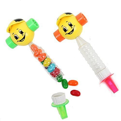 Gearmax 12 Pcs LED Keychain Whistles Toy Smiling Face Noise Making Whistles Kids Birthday Party Favors 