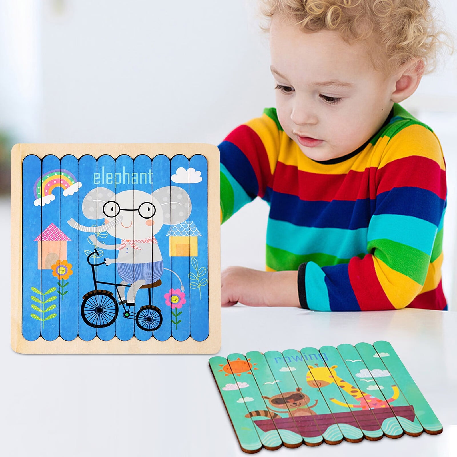 Creative Educational Toys Wooden Bar Puzzle Six In One Bar Puzzle Board