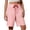 Red, variant on hoksml Women Striped Drawstring Pull-On Shorts, Elastic Waist Casual Bermuda Shorts with Pockets