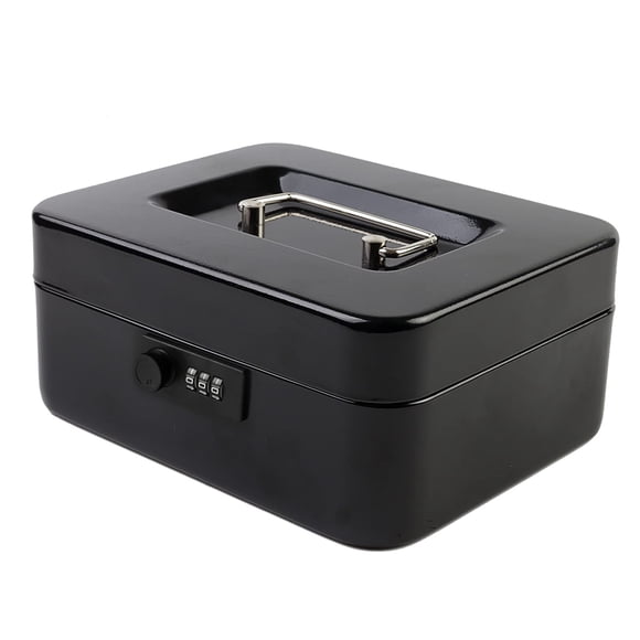 Caja de dinero KYODOLED Medium con cerradura de combinación negra