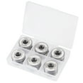 thumbnail image 1 of Unique Bargains Roulements à Billes 12pcs 608-2RS ABEC-9 Blanc pour Skateboard Roller, 1 of 5