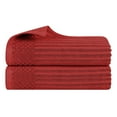 thumbnail image 2 of Superior Soho Ribbed Cotton Absorbent Bath Sheet Set of 2, Burgundy, 2 of 9