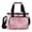 Pink Background with Hearts, variant on Insulated Cooler Bag with Multiple Pockets Lightweight Lunch Box Tote for Travel Beach Camping Office Pink and Brown Hearts Pattern