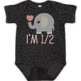 thumbnail image 3 of Inktastic Half Birthday Cute Elephant Girls Baby Bodysuit, 3 of 5