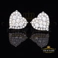 thumbnail image 2 of King of Bling's Aretes Para Hombre 925 Yellow Silver 2.68ct Cubic Zirconia Heart Women's Earring, 2 of 13