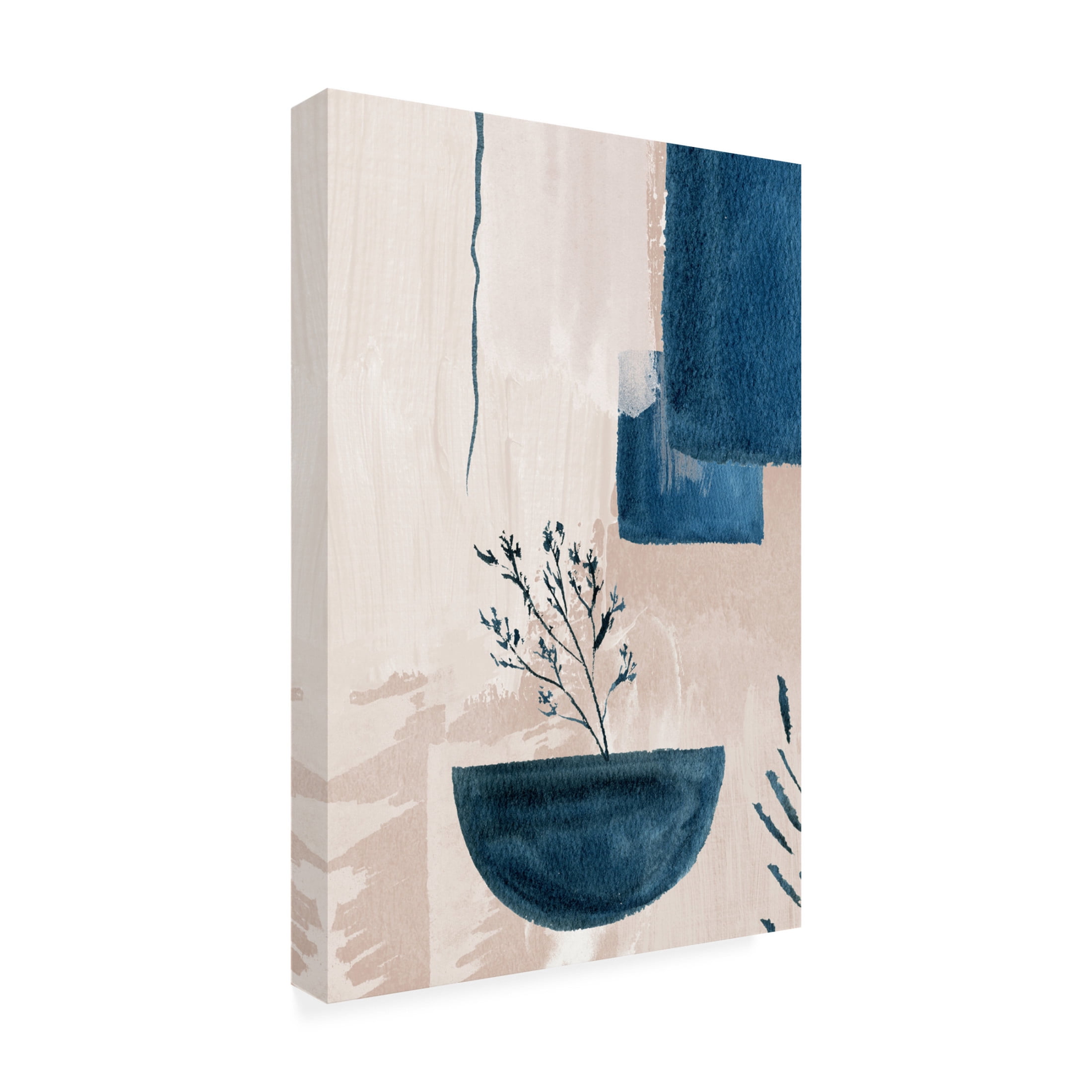 Trademark Fine Art Sally Ann Moss Calm Blues 3 Canvas Wall Art