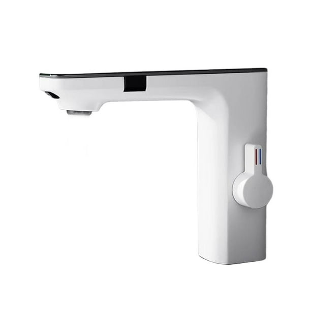 Toystoory Grifo mezclador cromado para fregadero de cocina, grifo con Sensor automático, mezclador de lavabo con pantalla Digital de temperatura Juegos de accesorios de baño B