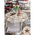 thumbnail image 5 of Outdoor Tablecloths with Umbrella Hole & Zipper, Western Texas Star Retro Round Tablecloths 60 Inch, Country Farmhouse Gray Wood Grain Waterproof Table Cloth, Patio/Pool/Picnic Table Covers, 5 of 8