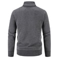 thumbnail image 5 of LEEYNEER Men‘s Full Zip Fleece Sweater Jacket 2023 Fall Winter Knitted Thick Warm Sherpa Lined Long Sleeve Coat Casual Stand Collar Outerwear, 5 of 5