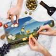 thumbnail image 4 of Yosemite Cutting Board, Yosemite Merced River El Capitan Half Dome in California National Park Waterscape, Tempered Glass Cutting and Serving Board, Wine Bottle Shape, Green Blue, by Ambesonne, 4 of 5