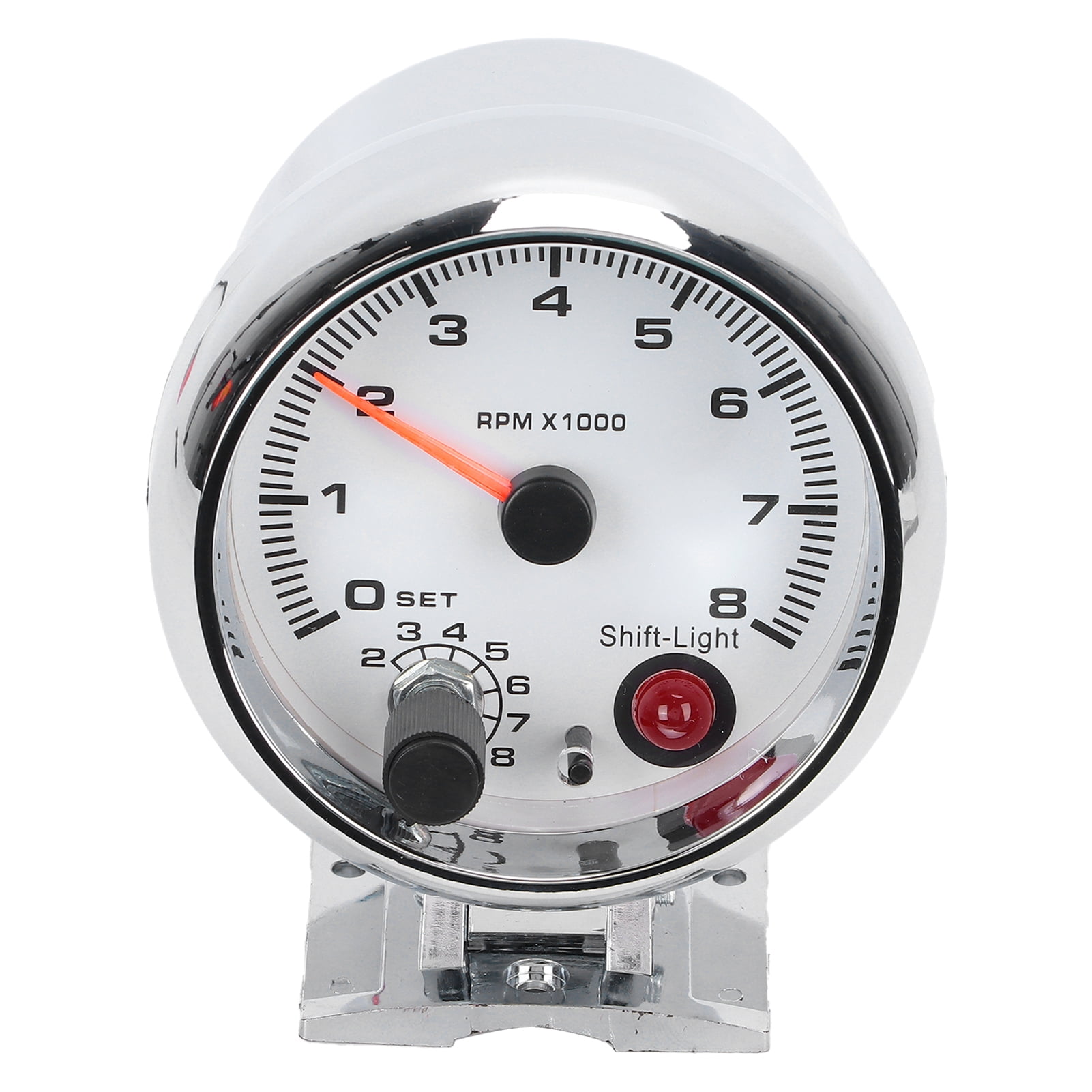 CNMF Tachometer 3.75in 0‑8000 RPM Color Background Lights For 4/6/8  Cylinder 12V Gasoline‑Powered Vehicles