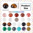 thumbnail image 2 of 40PCS Gemstone Cabochons 20 Styles 8mm Half Round Flatback Cabochons Quartz Tiles Cabochon No Hole Stone Gems for DIY DIY Earring Necklace Bracelet Jewelry Making Home Decor, 2 of 5