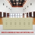 thumbnail image 4 of ENERLITES Six Gang Light Switch Wall Plate, Toggle Switch Plate, Glossy, 6-Gang Mid-Size 4.88" x 12.22", Unbreakable Polycarbonate Thermoplastic, 8816M-I, Ivory, 4 of 5