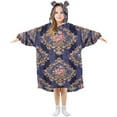 thumbnail image 6 of BZSMCE Wearable Blanket Hoodie Fashion Vintage Floral Elegance Tapestry Home Wear, 6 of 7