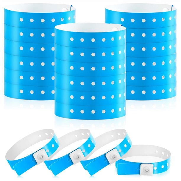 300 Pulseras de Plástico de Neón, Pulseras de Vinilo, Pulseras Coloridas, Pulseras de Plástico, Pulseras de Fiesta, Azul