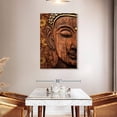 thumbnail image 3 of Elephant Stock Carved Buddha Face Wall Art - Vertical Canvas Wall Art - Hallway Wall Decor - Religion And Spirituality Canvas - Brown And Black Decor - 30" x 45", 3 of 8