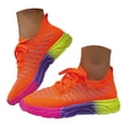 thumbnail image 2 of NOKIO Men's Walking Shoes Summer Non-S𝗅ip Tennis Running Shoes Fashion Colorful 𝖫a𝖼e Up Sneakers Lightweight Breathable Knit Sport Shoes Soft Cushion Sole We𝖽ge Shoes for Training Jogging, 2 of 6