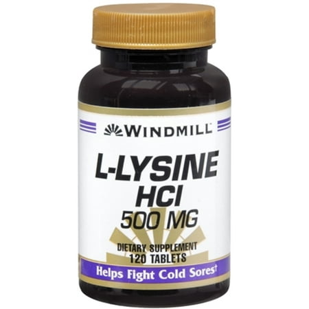 Windmill L-Lysine HCl 500 mg Tablets 120 Tablets - (Pack of 6)