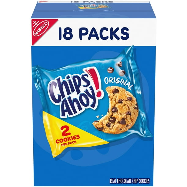 Chips Ahoy! Original Chocolate Chip Cookies, 18 Snack Packs (2 Cookies
