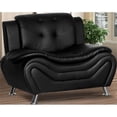 thumbnail image 5 of Home Square 2-Piece Set with Faux Leather Sofa and Club Chair in Black, 5 of 13