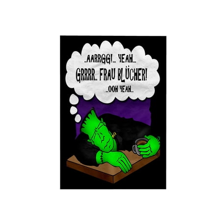 3dRose, FRANKENSTEIN DREAM frau blucher 2 on black, 15x22 Hand Towel