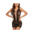 thumbnail image 2 of TRKIYQC Camisón Sexy Ahuecado para Mujer, Escote Profundo Sin Mangas de Una Pieza con Diseño de Diamantes de Imitación TRKIYQC moda, 2 of 8