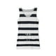 thumbnail image 3 of VISgogo Vestido casual de verano para mujer sin mangas con cuello en V profundo con cordón a rayas con bolsillos VISgogo  moda, 3 of 9