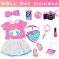 thumbnail image 2 of Set de ropa y accesorios de maquillaje para muñecas American de 18 pulgadas, 2 of 9