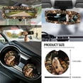 thumbnail image 5 of Renewold 14 PCS Car Seat Cover Set, with Steering Wheel Seat Belt Strap Armrest Cover Cup Holder Trash Bag Gear Shift Knob Cover Set Rear View Mirror Protector, Brown Horse Floral, 5 of 7