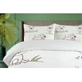 thumbnail image 4 of Ambesonne Puppy Duvet Cover Set, Playful Dog Running on Grass, 2-Calking, Mauve Taupe and Green, 4 of 6