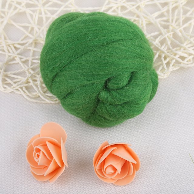 TOPINCN Needle Felting, Wool Roving, 8Colors 55g Colored Needle Felting Wool Roving Spinning Sewing Trimming Handiwork Material