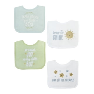 Parents Choice Baby Print Mock Neck Bibs, 3-Pack