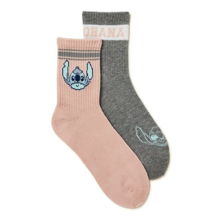 

Disney Lilo & Stitch Women s Mid-Crew Socks 2-Pack Size 4-10