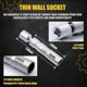 thumbnail image 3 of LOGOL 14mm Swivel Magnetic Spark Plug Socket3/8-Inch Drive 12-Point Thin Wall Socket With Enhanced Magnetic Design for BMW, Mini Cooper, Nissan and Mo, 3 of 5